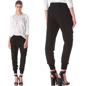 Vince black silk joggers xs